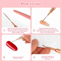 5pcs Nail Art Liner Brush Set UV Gel