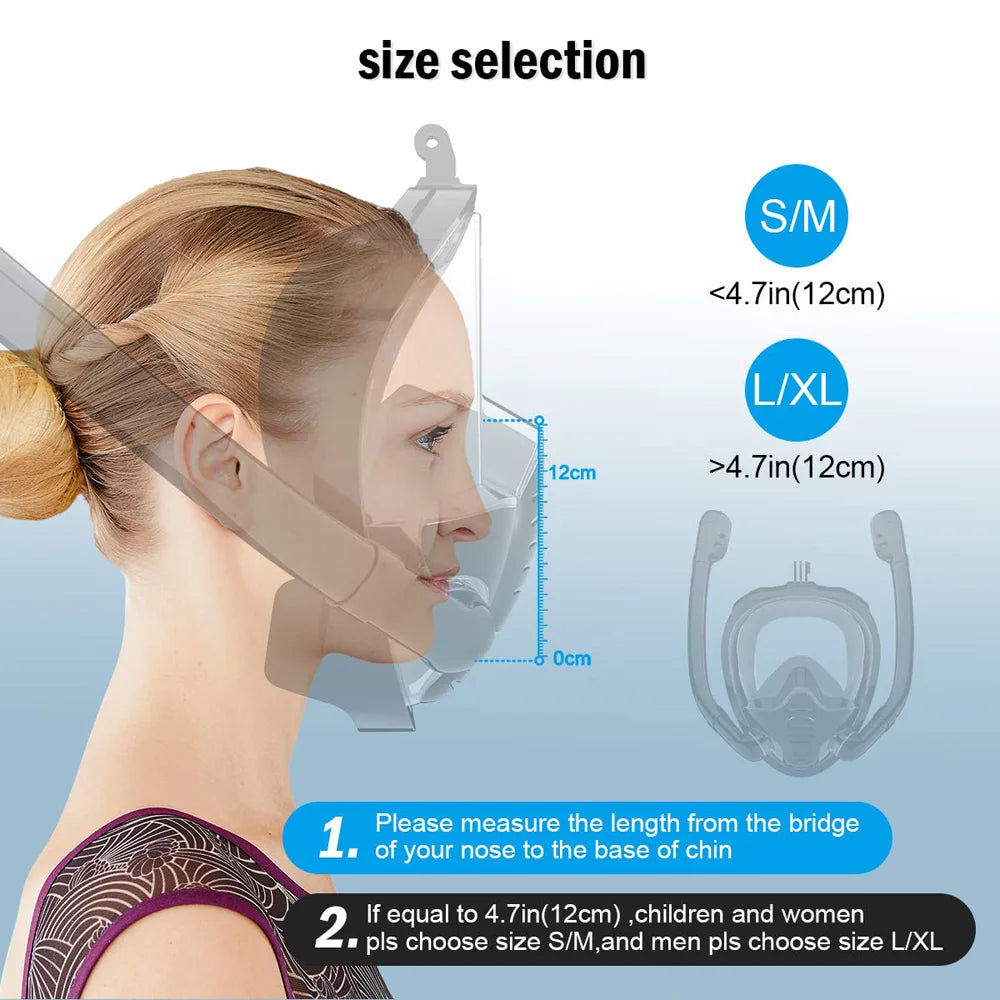 Full Face Snorkel Mask 180°Panoramic k