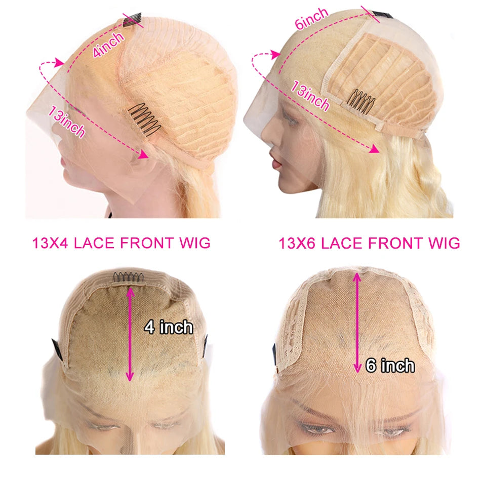 Frontal Human Hair Wigs 613 Bob Wig