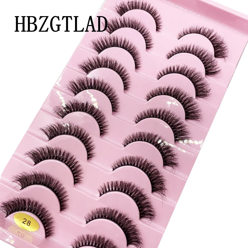 NEW 10 Pairs Natural Long False Eyelashes