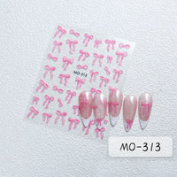 3D Laser Sakura Flower Nail Sticker
