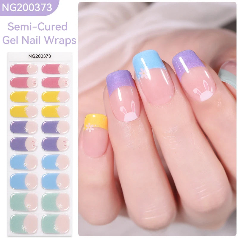 Full Cover Nail Gel Sticker Wraps Manicure