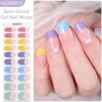 Full Cover Nail Gel Sticker Wraps Manicure