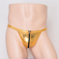 Men's Solid Color Low Waist Hollow Out See Through Underwear