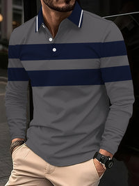European And American 3D Digital Printing Lapel Short Sleeve Pullover Leisure Men's T-shirt Buckle