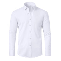 Full Elastic Force Non-ironing Men's Long-sleeved Shirt