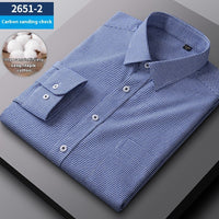 Men's Spring And Autumn Coat Casual Cotton Brushed Plaid Shirt