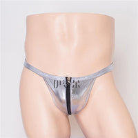 Men's Solid Color Low Waist Hollow Out See Through Underwear