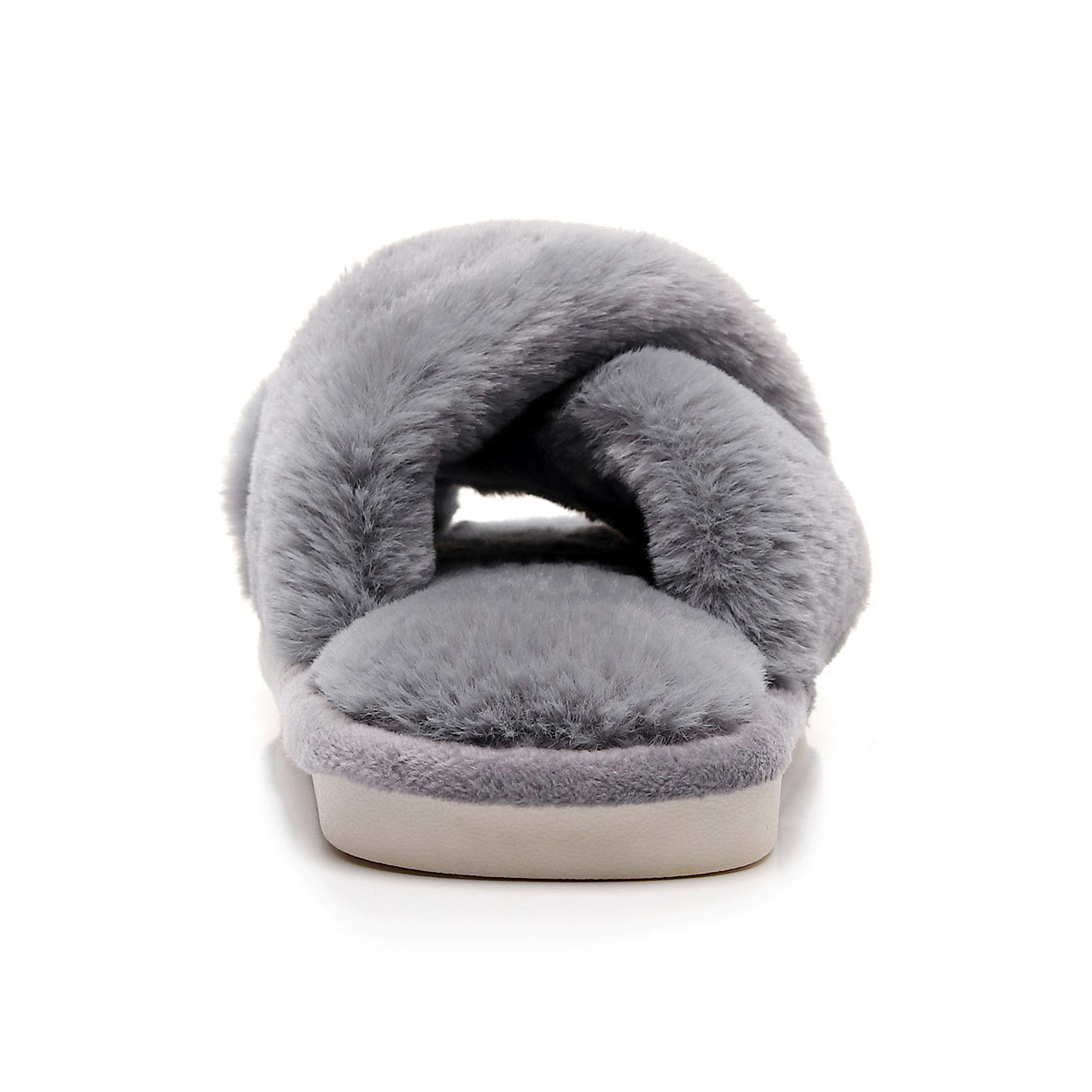 Cross Woven Woolen Slippers For Indoor Use In Winter