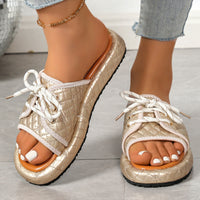 Women's Sandals Plus Size Lace Up Slippers