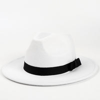 Woolen Fedora Hat Men's And Women's Big Brim Top Hat Felt Hat