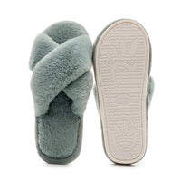 Cross Woven Woolen Slippers For Indoor Use In Winter