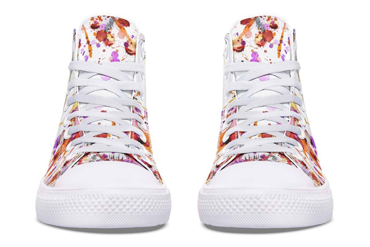 Printed Couple High-top Canvas Shoes
