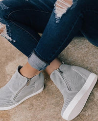 Casual shoes round toe hollow size women's shoes