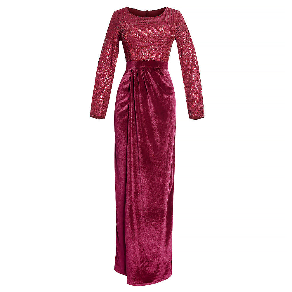 New African Sequined Banquet Evening Dress