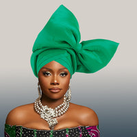 African Headdress Wedding Big Bow Tam-o'-shanter Baotou