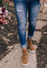 Casual shoes round toe hollow size women's shoes