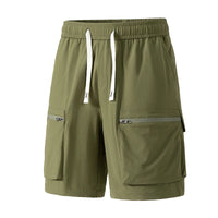 Summer Casual Shorts Men's Plus Size Elastic Waist Quick-dry Sports Shorts Jogger Fishing Cycling Multi-pocket Overalls Shorts