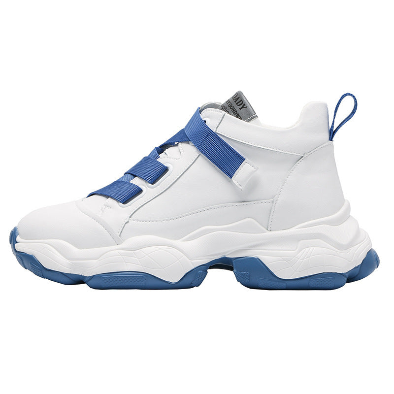 Thick bottom round-top canvas sneakers