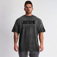 Muscle Men's Loose Workout Short Sleeve T-shirt