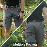 Summer Outdoor Tactical Cargo Shorts for Men - Waterproof, Multi-Pocket, Plus Size Hiking and Camping Urban Shorts