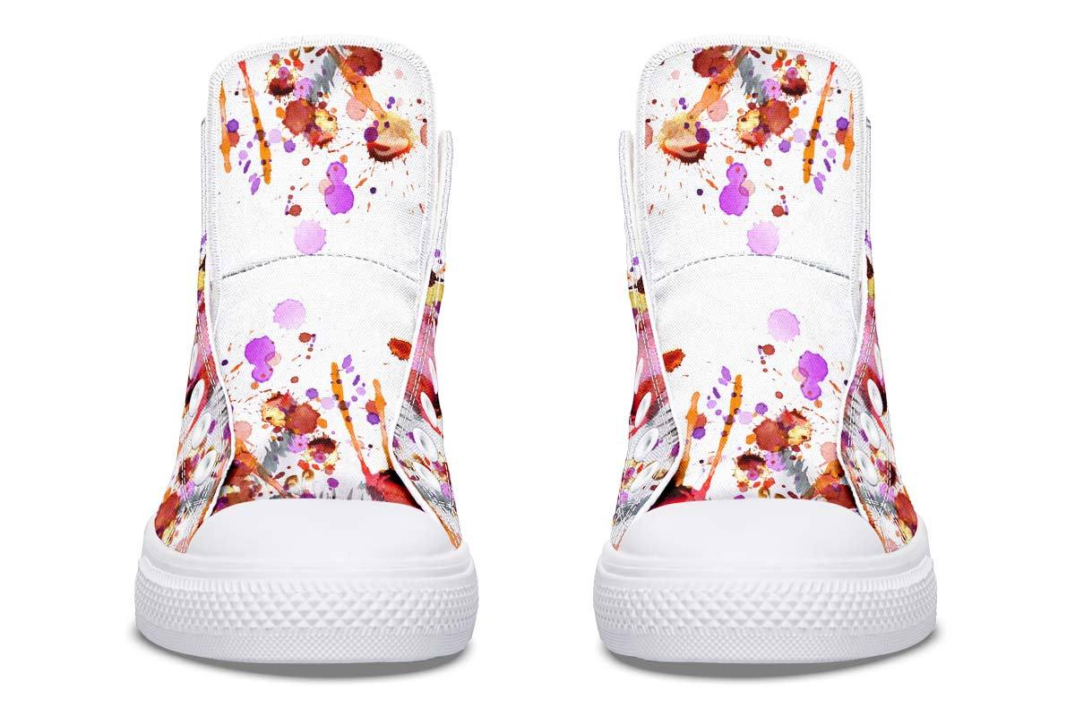 Printed Couple High-top Canvas Shoes