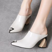 Closed Toe High Heels Women's Fashion Casual Graceful And Fashionable