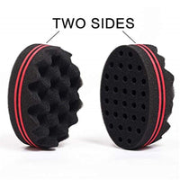 Wave-shaped Sponge Hair Twist Brush Double Sided Multi-holes Side Braid Hair Twist Curl Wave Styling Tools Braiders