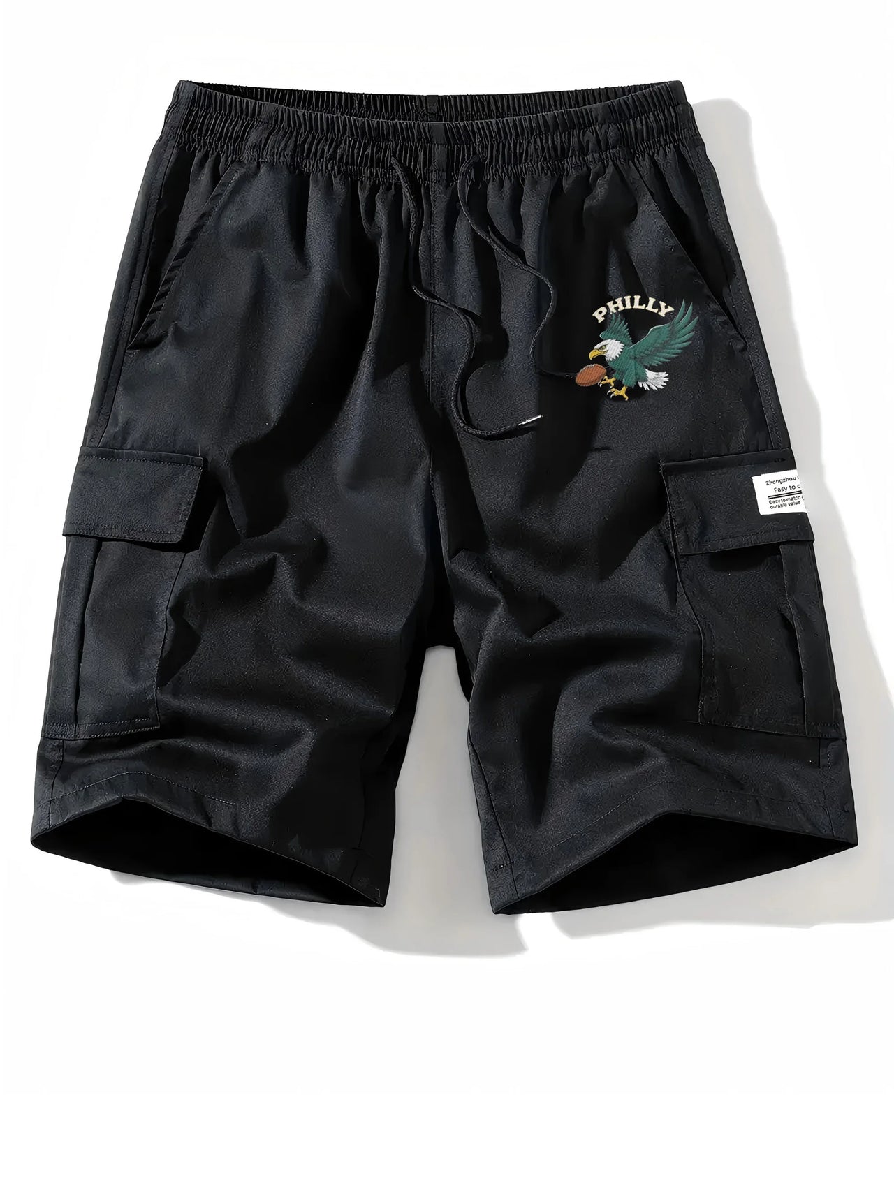 Men's casual trendy printed work pants, daily leisure, shopping, beach walks