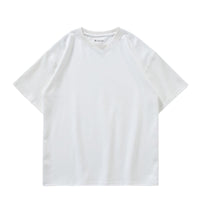 Heavy T-shirt Pure Cotton White 350 Cotton Thickened Thread Neckline Short Sleeve