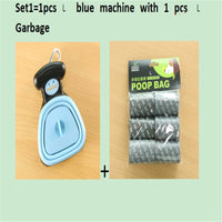 Dog Pet Travel Foldable Pooper Scooper With 1 Roll Decomposable bags Poop Scoop Clean Pick Up Excreta Cleaner Epacket Shipping