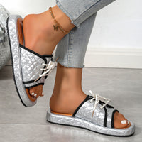 Women's Sandals Plus Size Lace Up Slippers