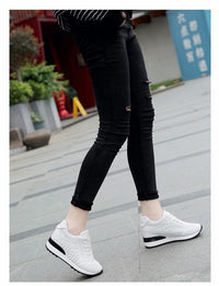 Net red increased casual white shoes