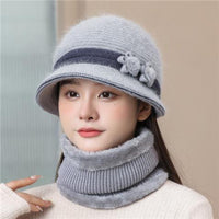 Knitted Rabbit Wool Old Lady Hat