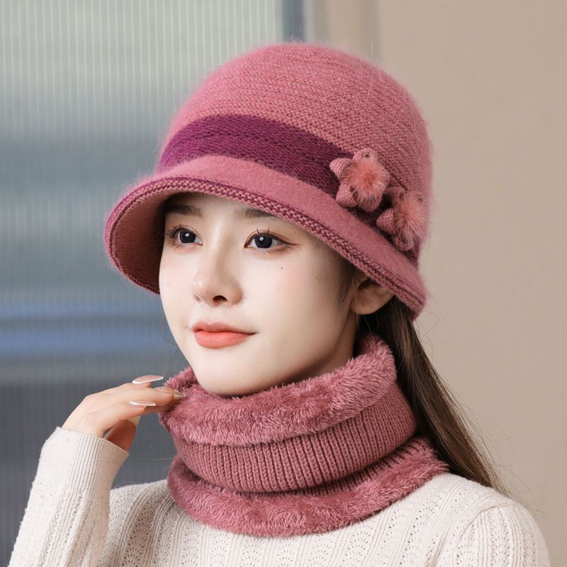 Knitted Rabbit Wool Old Lady Hat