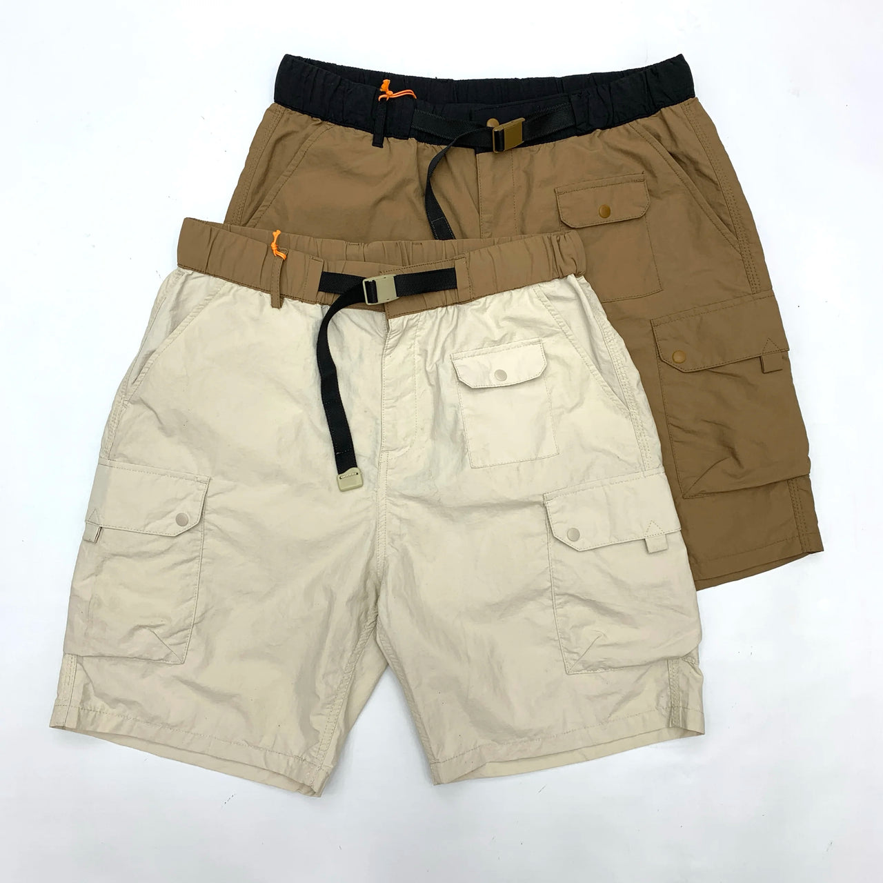 Men's Summer Wide-Leg Shorts American 3D Pockets Outdoor Quick-Dry Checkered Loose Fit Multi-Pocket Mid-Length Cargo Work Pants