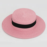 21 Color Square Buckle Dome Panama Lafite Flat Straw Hat