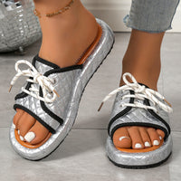 Women's Sandals Plus Size Lace Up Slippers
