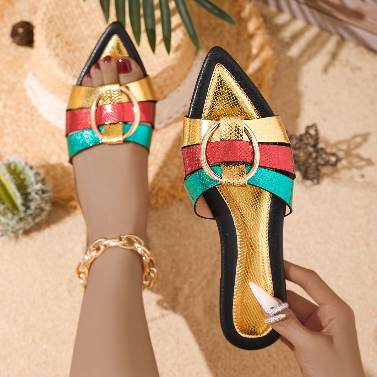 Women's Fashion Personality Hot Sale Flat Slippers