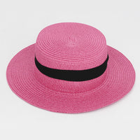 21 Color Square Buckle Dome Panama Lafite Flat Straw Hat