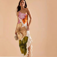 Women's Sexy One-shoulder Super Long Suspender Skirt