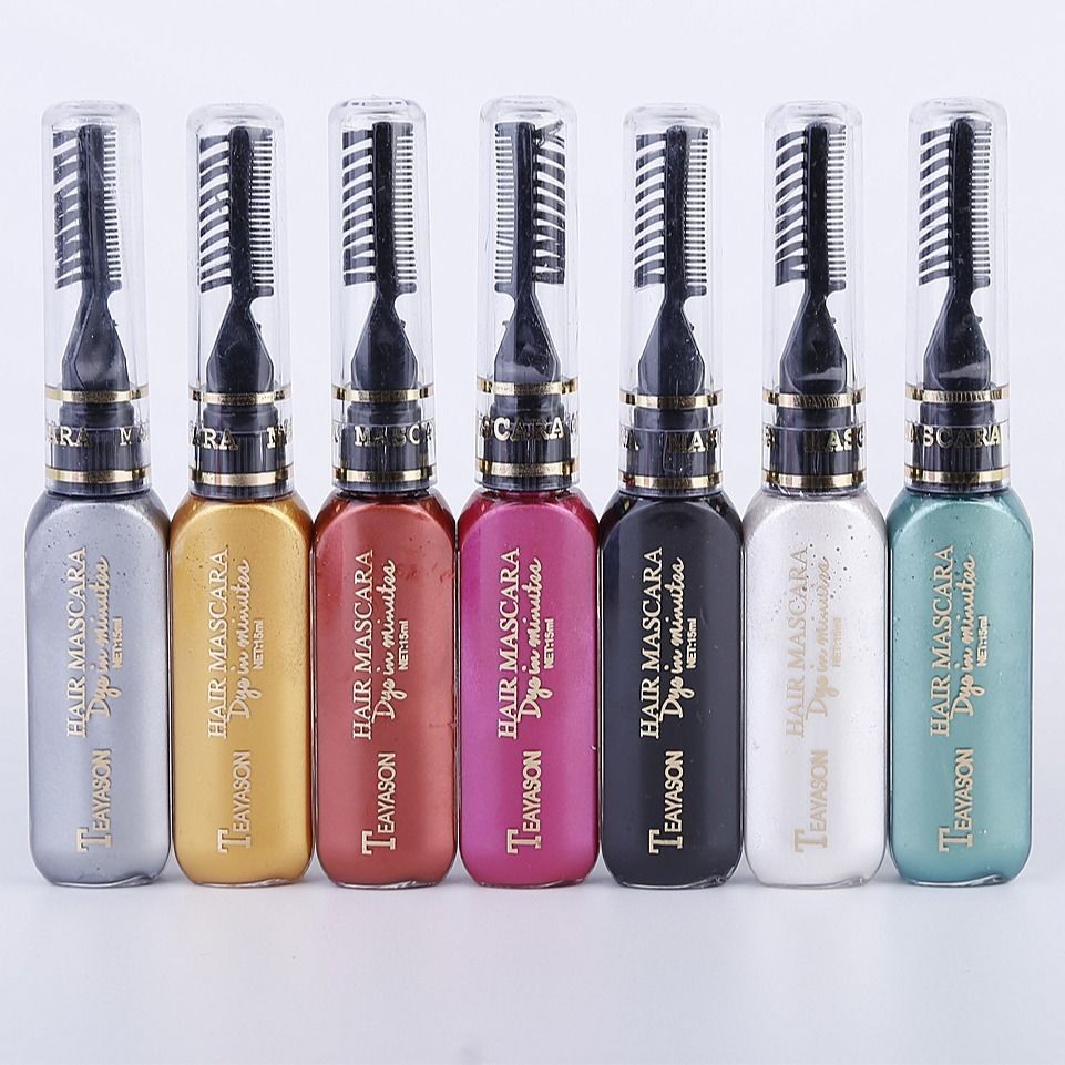 Popular Ear Hanging Highlight Disposable Hair Dye Gradient Color Grandma Gray Blue Purple White Green