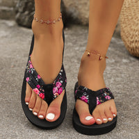 Women's Summer Korean-style Flat Heel Platform Flip Flops