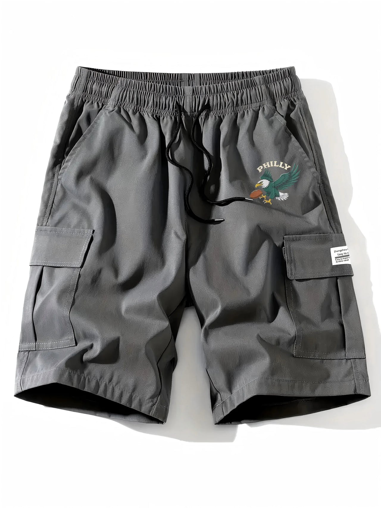 Men's casual trendy printed work pants, daily leisure, shopping, beach walks