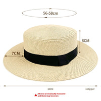 21 Color Square Buckle Dome Panama Lafite Flat Straw Hat