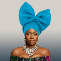African Headdress Wedding Big Bow Tam-o'-shanter Baotou