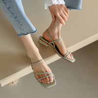 Flat Strap Open-toed Roman Sandals Women