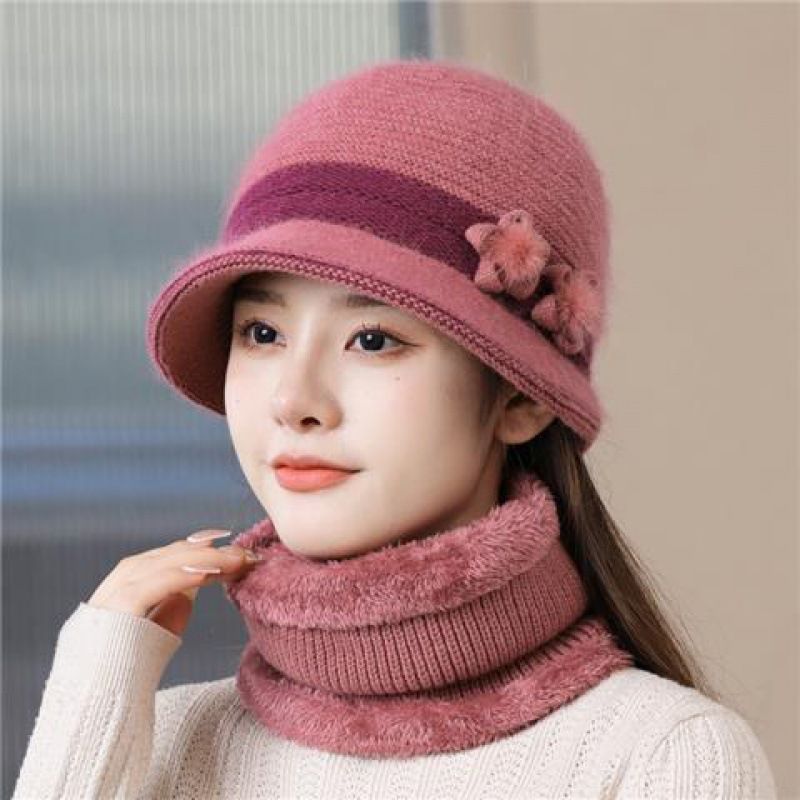 Knitted Rabbit Wool Old Lady Hat