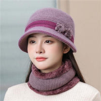 Knitted Rabbit Wool Old Lady Hat