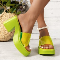 Transparent Ankle-strap Platform Platform Platform Slippers